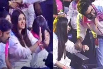 பொது இடத்தில் கணவர் அபிஷேக்பச்சனை முறைத்து கோபப்பட்ட ஐஸ்வர்யா ராய்?