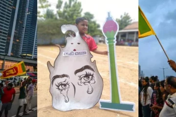 இலங்கையின் இன்றைய நிலை; யாழில் கவனம் ஈர்த்த மாணவன்!