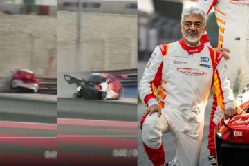 கார் விபத்தில் சிக்கிய அஜித் - பதற வைக்கும் வீடியோ