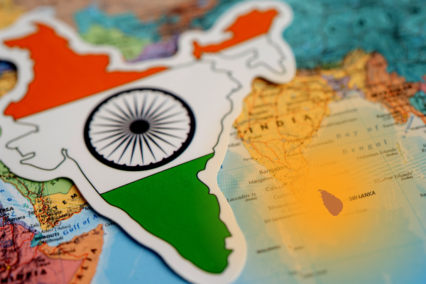 sri lanka india, india map