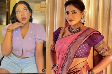 பெட்டில் டிரெளசருடன் ரீல்ஸ்!! பாக்கியலட்சுமி ரேஷ்மா வெளியிட்ட வீடியோ..