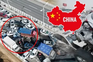 சீனாவில் 100 வாகனங்கள் ஒன்றுடன் ஒன்று மோதி விபத்து