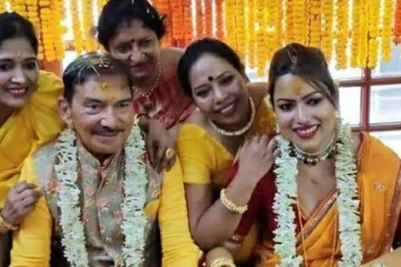 தன்னை விட 28 வயது குறைவான அழகிய பெண்ணை மணக்கும் 66 வயது பிரபலம்! புகைப்படங்கள்