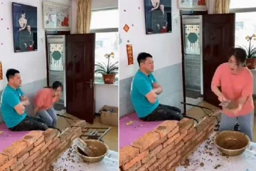 சண்டையால் படுக்கையில் செங்கல் சுவர் எழுப்பிய மனைவி