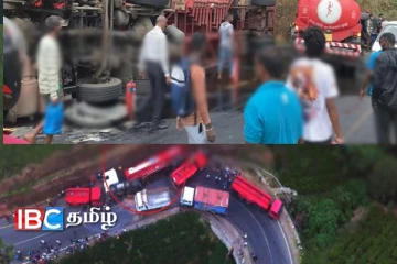 கவிழ்ந்தது எரிபொருள் பவுசர் : சுற்றுச் சூழலுக்கு ஏற்பட்டுள்ள பேராபத்து