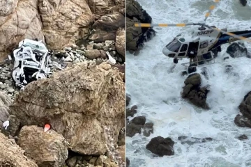 தம்பதி மற்றும் குழந்தைகளுடன் மலையில் கவிழ்ந்த டெஸ்லா கார்; வெளியான அதிர்ச்சி பின்னணி!