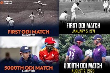 එක්දින ජාත්‍යන්තර ක්‍රිකට් ඉතිහාසයේ 5000 වැනි සන්ධිස්ථානය සනිටුහන් වෙයි