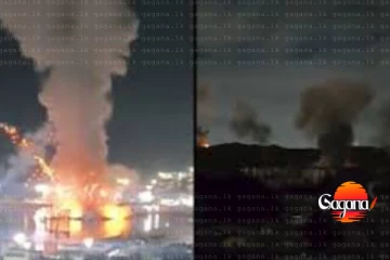 මොහොතකින් වෙනිසියුලාවේ මුළු අගනුවරම දුමකින් වැසී යයි - පිපිරීම් කිහිපයක් සමඟ විදුලිය විසන්ධි වෙයි