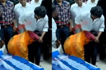 மருத்துவமனைக்கு விஜய் வரும்போது பெண்ணை காலில் விழ சொன்னார்களா? வைரலாகும் வீடியோ