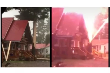 ஒரு நொடியில் மரத்தின் மேல் பட்டென தாக்கிய மின்னல் - அடுத்து நடந்ததை பாருங்கள்.. - அதிர்ச்சி வீடியோ