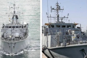 பிரித்தானிய போர்கப்பல்கள் ஒன்றுடன் ஒன்று மோதி விபத்து