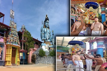 கோணேஸ்வர பெருமானை தூக்கி சுமந்த வெளிநாட்டு சுற்றுலா பயணிகள்