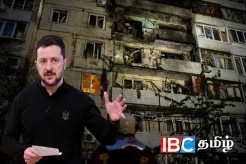 உக்ரைன் தலைநகர் மீது ரஷ்யா பாரிய தாக்குதல் : பற்றி எரியும் குடியிருப்புகள்