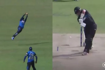 உயர பறந்து மிரட்டலாக கேட்ச் செய்த இலங்கை கேப்டன்! மிரள வைத்த வீடியோ