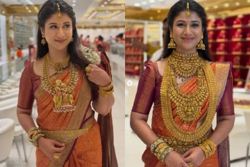 கழுத்து நிறைய நகையுடன் சொக்க வைக்கும் ஆல்யா மானசா! வைரலாகும் புகைப்படங்கள்