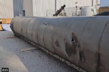 சவக்கடலில் இருந்து மீட்கப்பட்ட ஈரானின் 450 கிலோ ஏவுகணை