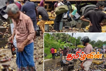 கொழும்பு வீதியில் விபத்துக்குள்ளான கொள்கலன் லொறி..! கடும் போக்குவரதத்து நெருக்கடி