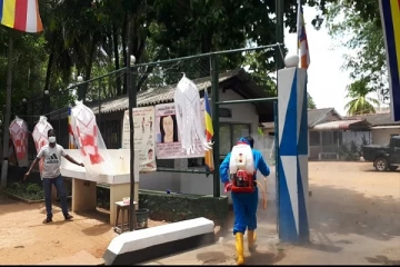 வவுனியா பொலிஸ் நிலையத்தில் கோவிட் தொற்று நீக்கும் செயற்பாடு முன்னெடுப்பு