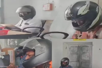 கட்டடம் இடிந்து விழும் அபாயம்! ஹெல்மெட் அணிந்து பணிபுரியும் அரசு ஊழியர்கள்