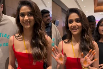 கழுத்தில் தாலி.. திருமணம் முடிந்து பட விழாவுக்கு மாடர்னாக வந்த கீர்த்தி சுரேஷ்! வைரல் வீடியோ