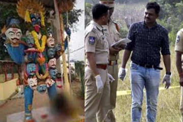 ‘’தெலுங்கானாவில் காளி சிலை காலடியில் மனித தலை ‘’ -  நரபலியா ? திட்டமிட்ட கொலையா?