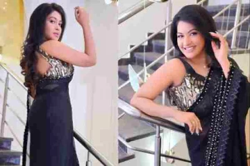 கருப்பு நிற புடவையில் கிளாமர் காட்டி மயக்கும் ரச்சிதா