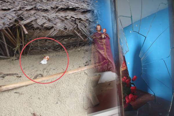 தமிழர் பகுதியில் விஷமிகளால் சேதமாகப்பட்ட புனித அந்தோனியார் திருச் சுரூபங்கள் | Images Of Saint Anthony Damaged By Poison Mannar தமிழர் பகுதியில் விஷமிகளால் சேதமாகப்பட்ட புனித அந்தோனியார் திருச் சுரூபங்கள் | Images Of Saint Anthony Damaged By Poison Mannar