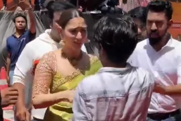 பாதுகாப்பை தாண்டி தமன்னா கையை பிடித்த நபர்.. என்ன நடந்தது பாருங்க! - வீடியோ