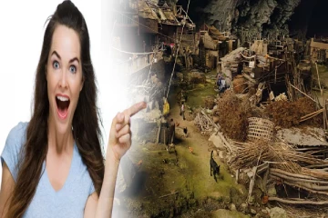 குகையின் உள்ளே காணப்படும் அழகிய கிராமம்... எங்குள்ளது தெரியுமா?