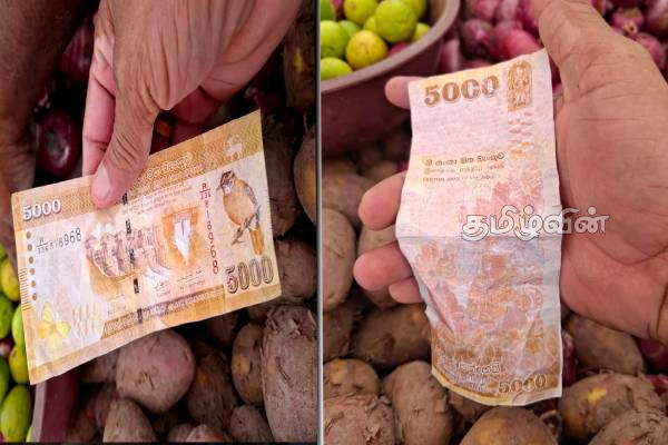 மட்டக்களப்பில் போலி நாணயத்தாள் மோசடி : தப்பிச் சென்ற சந்தேக நபர் | Fake 5000 Rupee Note Discovered
