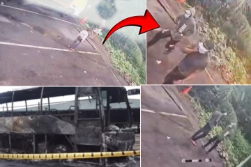 அதிகாலையில் சொகுசு பேருந்துக்கு தீவைத்த மர்ம நபர்கள்.. வெளியான சிசிடிவி காட்சி