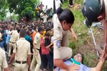 இந்திய அணி மோதும் கிரிக்கெட் போட்டியின் டிக்கெட் வாங்குவதில்  தள்ளுமுள்ளு…போலீசார் தடியடி - பெண் உயிரிழப்பு