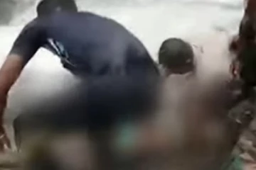 බීමට වතුර විදුරුවක් රැගෙන එන මෙන් දරුවාට කියා මවක් දියඇල්ලකින් පනියි..