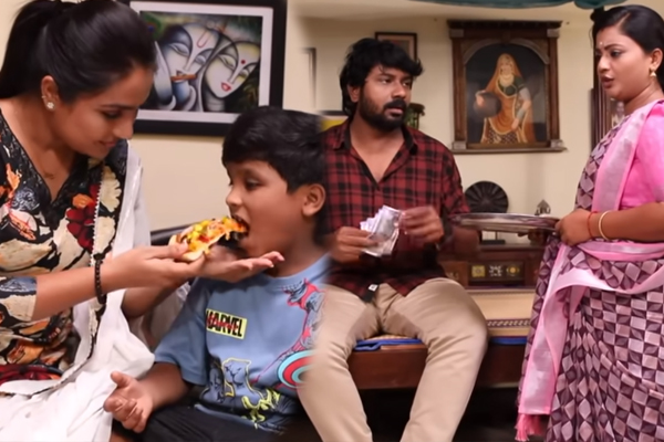 Siragadikka Aasai: மகனுக்கு பீட்சா கொடுத்து மாட்டிக்கொண்ட ரோகினி! முத்து கண்டுபிடிக்கும் உண்மை | Siragadikka Aasai Rohini Get Pizza Krish