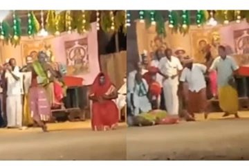 நடனமாடிக்கொண்டிருந்த போது திடீரென கீழே சரிந்து உயிரிழந்த தெருக்கூத்து கலைஞர் - வைரலாகும் வீடியோ