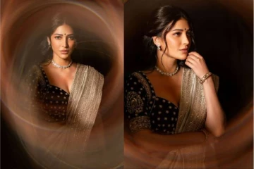 கருப்பு நிற உடையில் கலக்கும் நடிகை ஸ்ருதி ஹாசன்.. இப்படி மாறிட்டாரே!