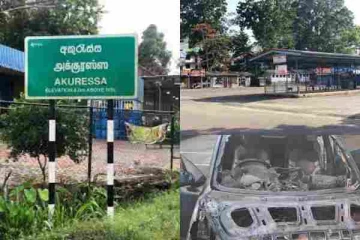 திடீரென தீப்பிடித்து எரிந்த கார் : மயிரிழையில் உயிர் தப்பிய சாரதி