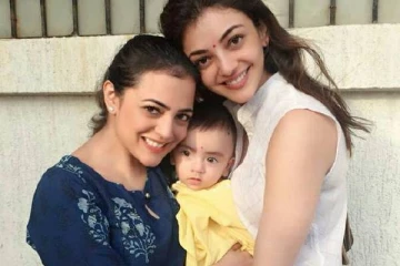 நடிகை காஜல் அகர்வாலின் தங்கை நிஷா மகனா இது!! குடும்பத்துடன் எடுத்த அழகிய புகைப்படம்