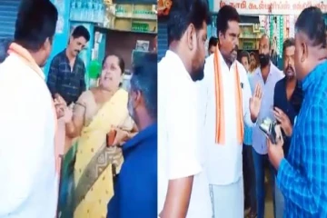 கடையை மூட சொல்ல உங்களுக்கு ரைட்ஸ் கிடையாது...பாஜக நிர்வாகி - திமுக சேர்மன் வாக்குவாதம்