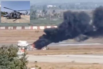 ஹெலிகொப்டர் விழுந்து நொறுங்கியதில் மூவர் பலி! இந்தியளவில் சோக சம்பவம்..நடந்தது என்ன?