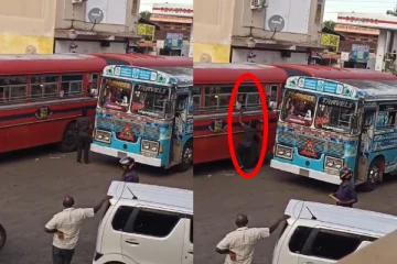 அரச பேருந்தின் சாரதியை வழிமறித்து தாக்கிய தனியார் பேருந்து சாரதி!