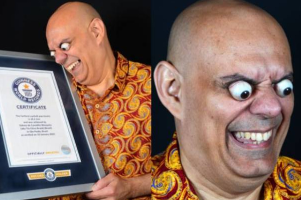 பிரேசிலில் நபரொருவர் படைத்த வித்தியாசமான கின்னஸ் சாதனை! | Eyes Guinness Record Created By A Person In Brazil