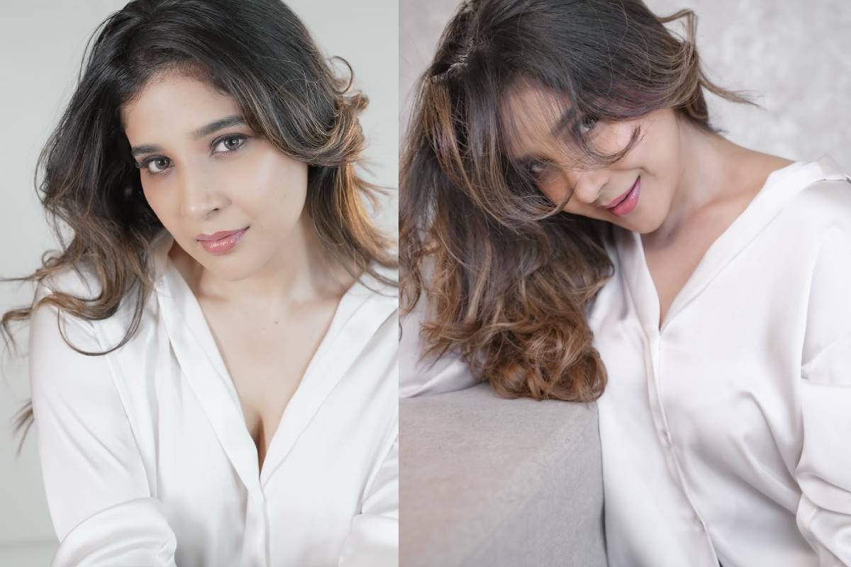 நீச்சல் குளத்தில் டூபீஸ் ஆடையுடன் நடிகை சாக்ஷி அகர்வால் | Actress Sakshi Agarwal Swim Shoot Photos