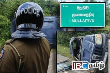 முல்லைத்தீவு - மாங்குளம் வீதியில் காவல்துறையினரின் வாகனம் விபத்து