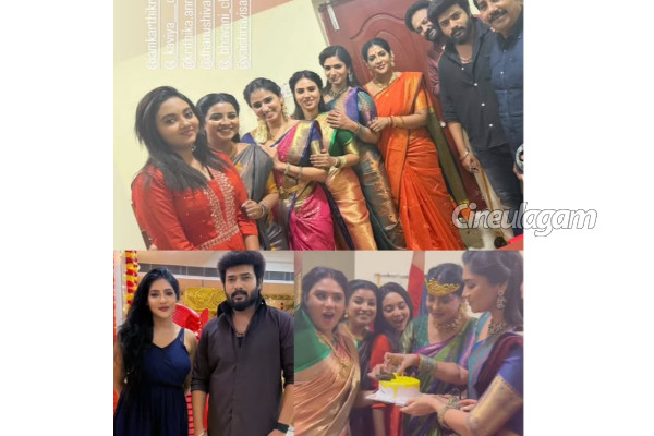 படப்பிடிப்பில் கொண்டாட்டத்தில் இறங்கிய கார்த்திகை தீபம் சீரியல் பிரபலங்கள்... என்ன ஸ்பெஷல், போட்டோஸ் இதோ | Karthigai Deepam Actress Birthday Celebration