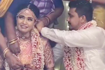 கண்ணீர் மல்க காதலரை கரம்பிடித்த பிரபல நடிகை: வைரலாகும் திருமண காணொளி