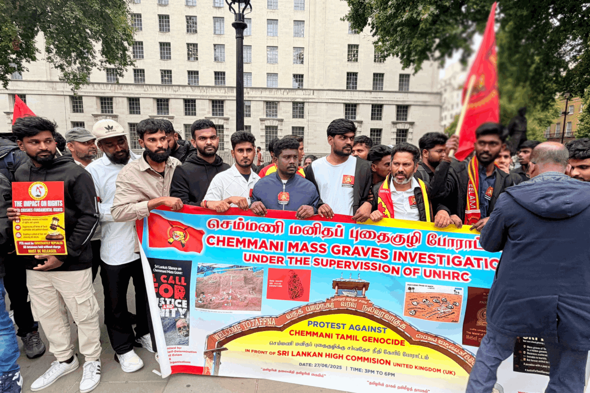 திலீபனின் சிலை அகற்றப்பட்டதை கண்டித்து பிரித்தானியாவில் மாபெரும் கண்டனப் போராட்டம்
