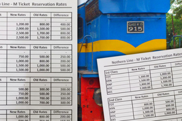 30 - 65 சதவீதத்தால் புகையிரத கட்டணங்கள் அதிகரிப்பு | Increase In Train Fares