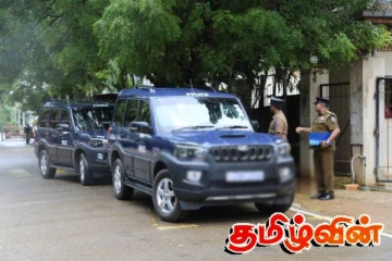 பொலிஸ் வாகனத்தைப் போல மாற்றியமைக்கப்பட்ட ஒரு சொகுசு ஜீப்