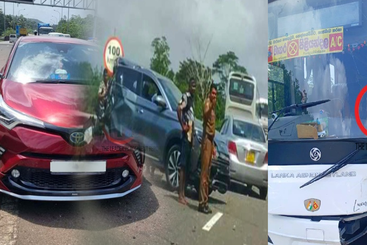 தெற்கு அதிவேக நெடுஞ்சாலையில் மூன்று வாகனங்கள் மோதி விபத்து | Three Vehicle Collision On The Southern Expressway